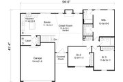Ranch Style House Plan - 3 Beds 2 Baths 1418 Sq/Ft Plan #22-523 