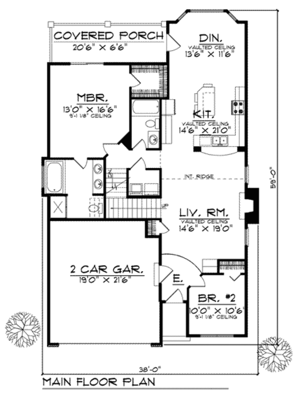 House Plan Design - Traditional Floor Plan - Main Floor Plan #70-798