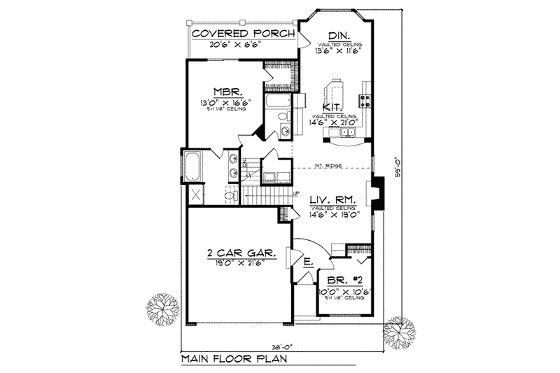 Dream House Plan - Floor Plan - Main Floor for Traditional House Plan #70-798 - 3 bed, 3 bath