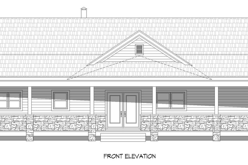 Dream House Plan - Exterior - Other Elevation 2 for Country House Plan #932-758 - 4 bed, 3 bath