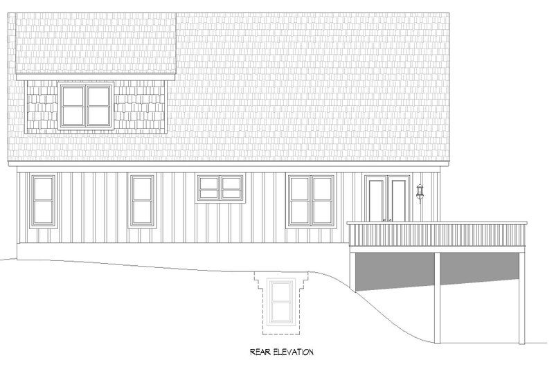 Dream House Plan - Exterior - Rear Elevation for Southern House Plan #932-794 - 3 bed, 2.5 bath