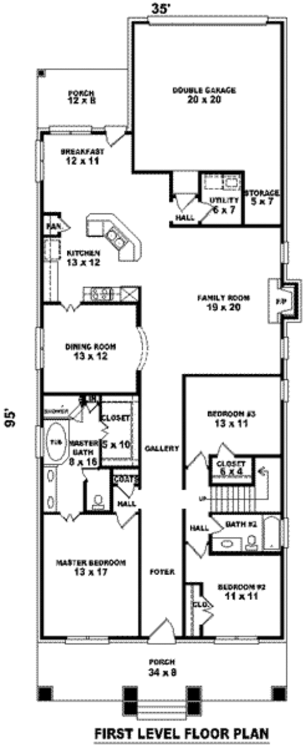 Bungalow Floor Plan - Main Floor Plan #81-1122