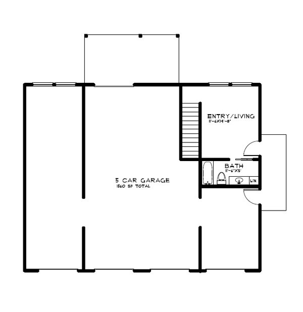 Barndominium Floor Plan - Lower Floor Plan #515-50