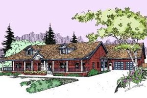 Country Exterior - Front Elevation Plan #60-295