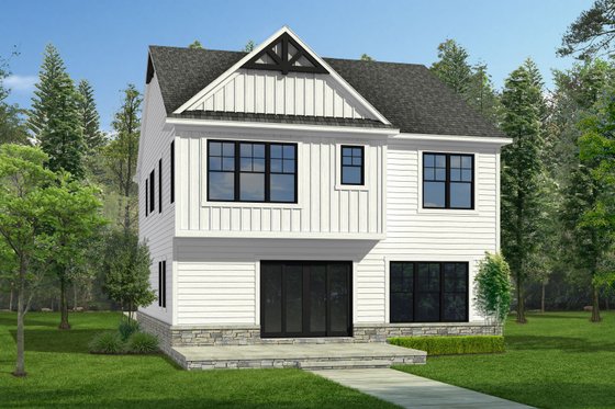Exterior - Rear Elevation for Farmhouse House Plan #1057-39 - 4 bed, 3.5 bath