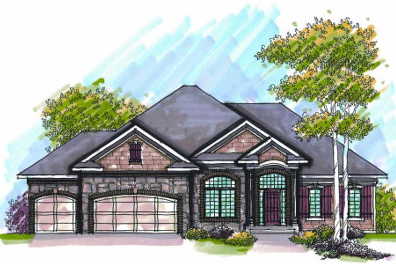 Dream House Plan - Bungalow Exterior - Front Elevation Plan #70-948