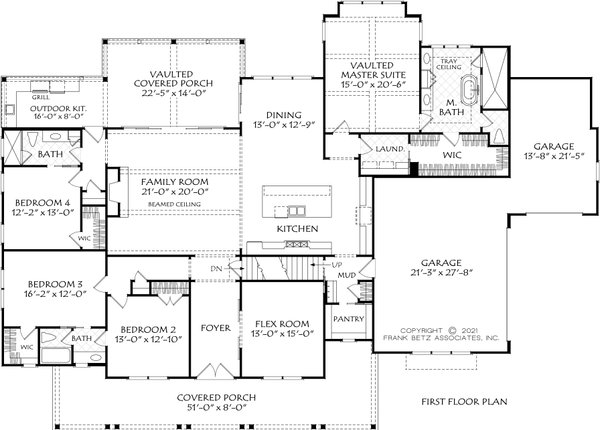 House Blueprint - Ranch Floor Plan - Main Floor Plan #927-1033