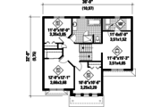 Country Style House Plan - 3 Beds 1 Baths 1760 Sq/Ft Plan #25-4299 