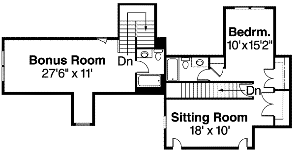 Home Plan - Traditional Floor Plan - Upper Floor Plan #124-576