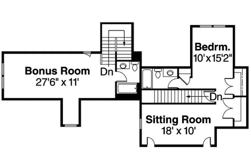 Dream House Plan - Floor Plan - Upper Floor for Traditional House Plan #124-576 - 4 bed, 5.5 bath