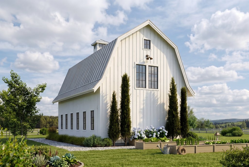 Exterior - Rear Elevation for Barndominium House Plan #1114-123 - 1 bed, 1 bath