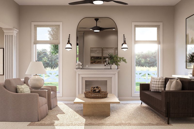 Architectural House Design - Interior - Family Room for Traditional House Plan #455-227 - 3 bed, 2 bath