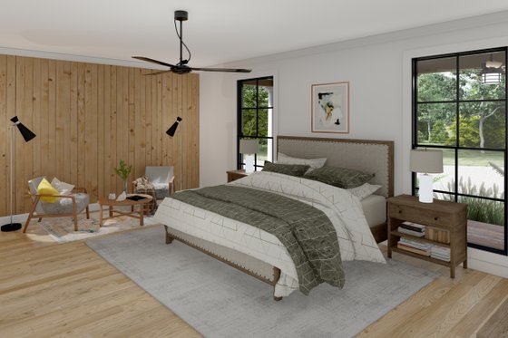 Interior - Master Bedroom for Southern House Plan #1094-7 - 3 bed, 2 bath