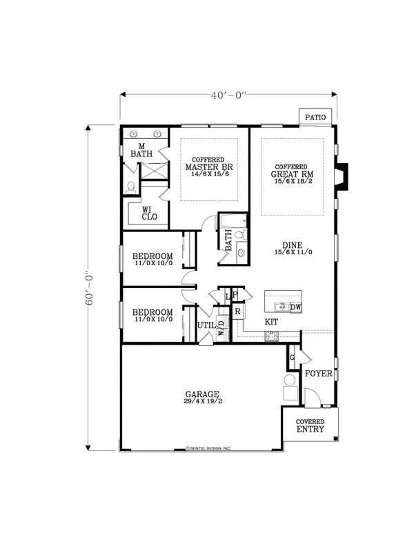 Architectural House Design - Prairie Floor Plan - Main Floor Plan #53-772