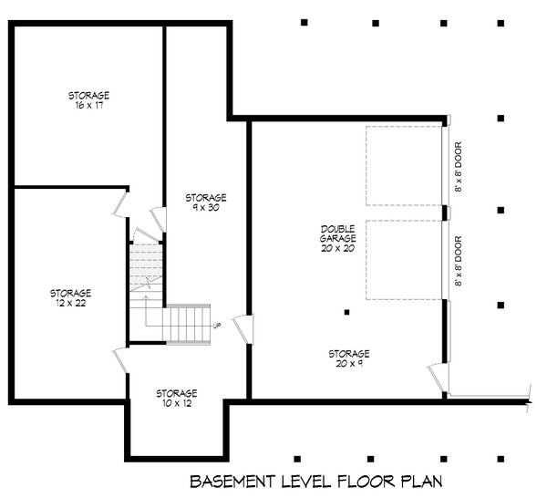 Southern Floor Plan - Lower Floor Plan #932-882