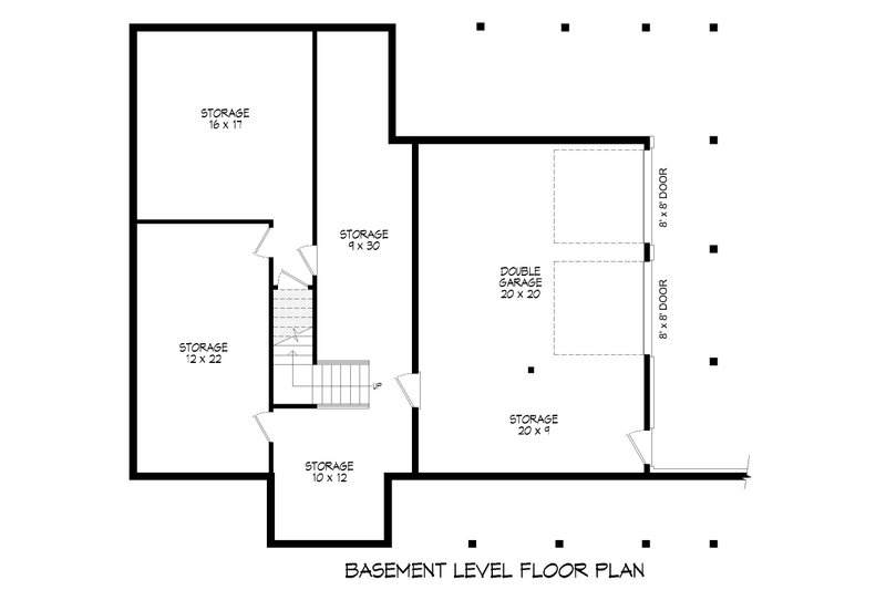 House Plan Design - Floor Plan - Lower Floor for Southern House Plan #932-882 - 3 bed, 2.5 bath