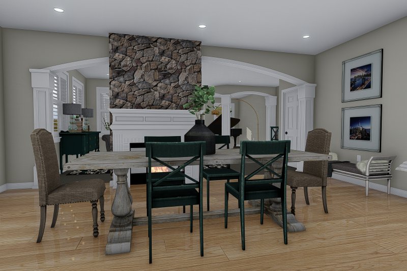 Architectural House Design - Interior - Dining Room 1 for Craftsman House Plan #1060-102 - 3 bed, 2.5 bath