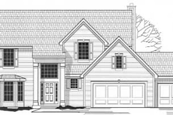 Exterior - Front Elevation for Traditional House Plan #67-517 - 4 bed, 3.5 bath