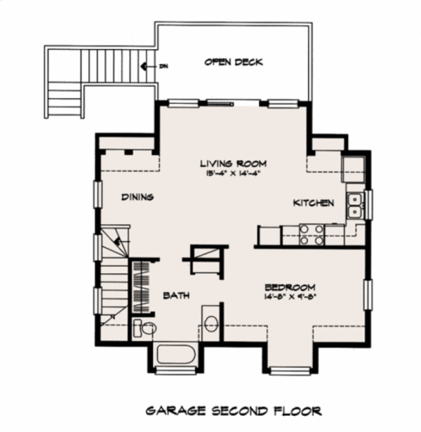 Cottage Floor Plan - Upper Floor Plan #140-106