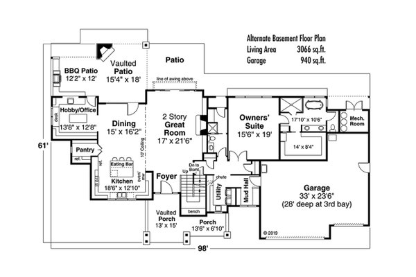 House Blueprint - Craftsman Floor Plan - Other Floor Plan #124-1229