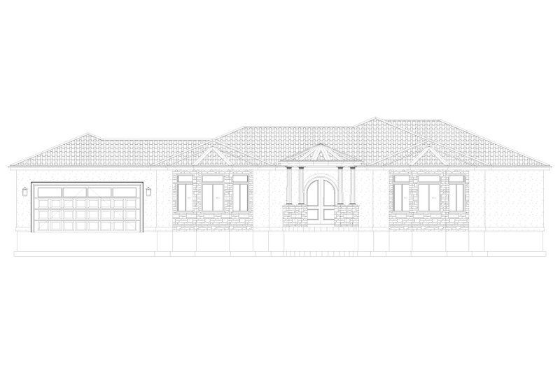 House Design - Exterior - Front Elevation 6 for Mediterranean House Plan #1060-255 - 3 bed, 2.5 bath