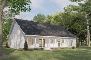 Exterior - Rear Elevation for Farmhouse House Plan #44-248 - 4 bed, 3 bath