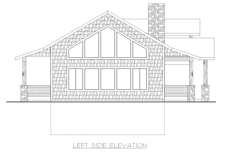 Dream House Plan - Exterior - Front Elevation 4 for Cabin House Plan #117-1046 - 3 bed, 3.5 bath