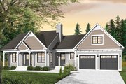 Country Style House Plan - 3 Beds 2 Baths 1432 Sq/Ft Plan #23-2463 