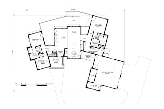 Floor Plan - Main Floor for Ranch House Plan #895-117 - 3 bed, 2.5 bath