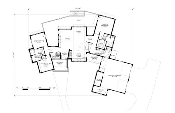 Architectural House Design - Ranch Floor Plan - Main Floor Plan #895-117