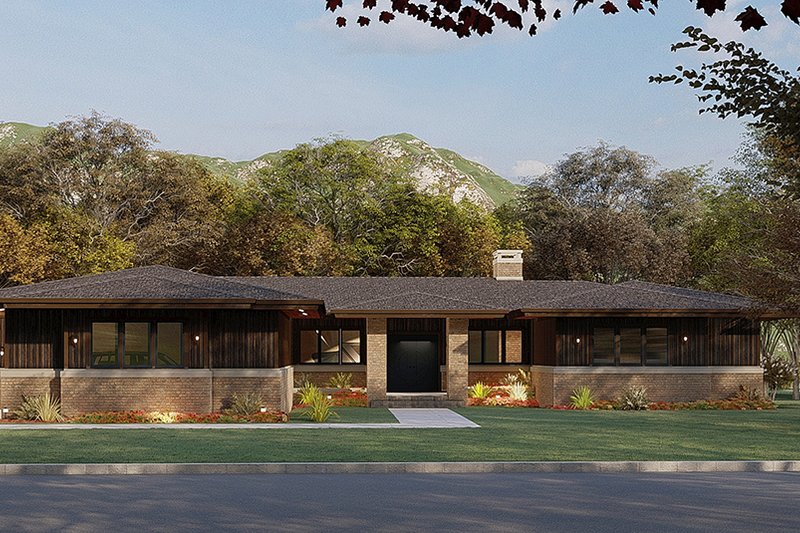 House Design - Prairie Exterior - Front Elevation Plan #923-164