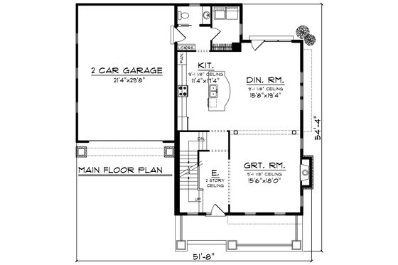 Floor Plan - Main Floor for Traditional House Plan #70-1199 - 4 bed, 3.5 bath