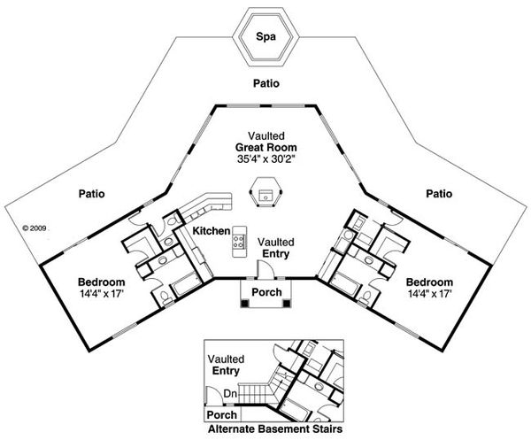 Home Plan - Mediterranean Floor Plan - Main Floor Plan #124-430