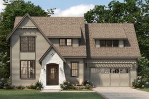 Tudor Exterior - Front Elevation Plan #461-97