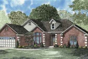 Southern Exterior - Front Elevation Plan #17-540
