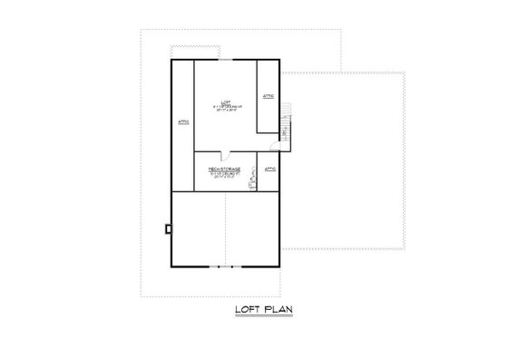 Floor Plan - Upper Floor for Barndominium House Plan #1064-204 - 3 bed, 2.5 bath