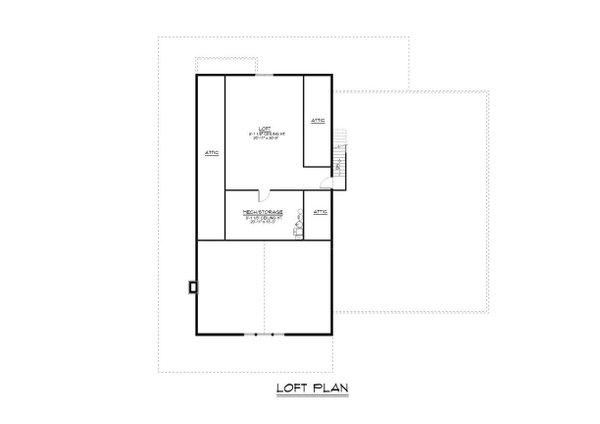 Architectural House Design - Barndominium Floor Plan - Upper Floor Plan #1064-204