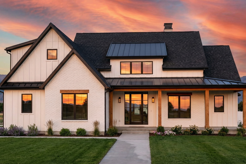 Architectural House Design - Exterior - Front Elevation 3 for Farmhouse House Plan #1096-147 - 4 bed, 3.5 bath
