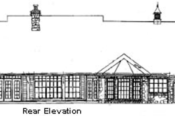 Exterior - Rear Elevation for Country House Plan #310-555 - 4 bed, 4.5 bath