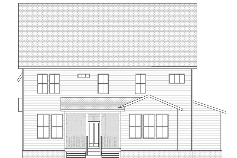 Architectural House Design - Exterior - Rear Elevation for Traditional House Plan #1080-19 - 5 bed, 4.5 bath