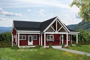 Southern Style House Plan - 2 Beds 3 Baths 1360 Sq/Ft Plan #932-857 