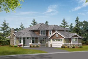 Craftsman Exterior - Front Elevation Plan #132-144