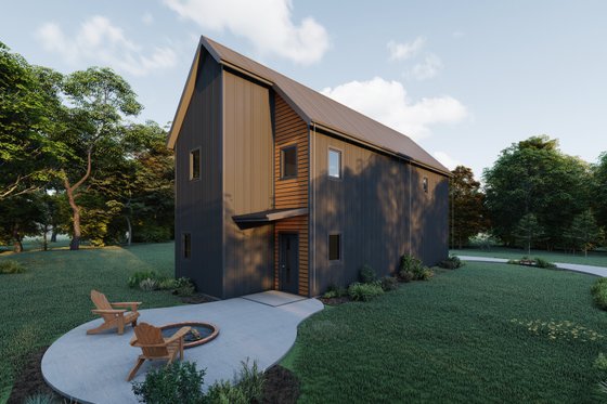 Contemporary Barndo Plan for Narrow Lot