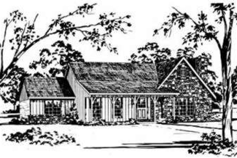 Country Style House Plan - 3 Beds 2 Baths 2011 Sq/Ft Plan #36-420