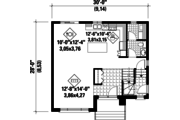 Contemporary Style House Plan - 3 Beds 1 Baths 1552 Sq/Ft Plan #25-4278 