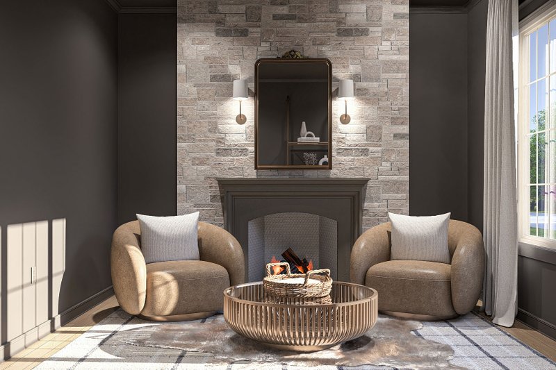Architectural House Design - Interior - Family Room for Cottage House Plan #455-598 - 4 bed, 3.5 bath
