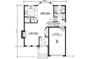 European Style House Plan - 3 Beds 1.5 Baths 1624 Sq/Ft Plan #138-107 