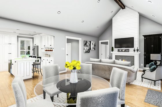 Interior - Family Room 2 for Farmhouse House Plan #406-9666 - 4 bed, 2 bath