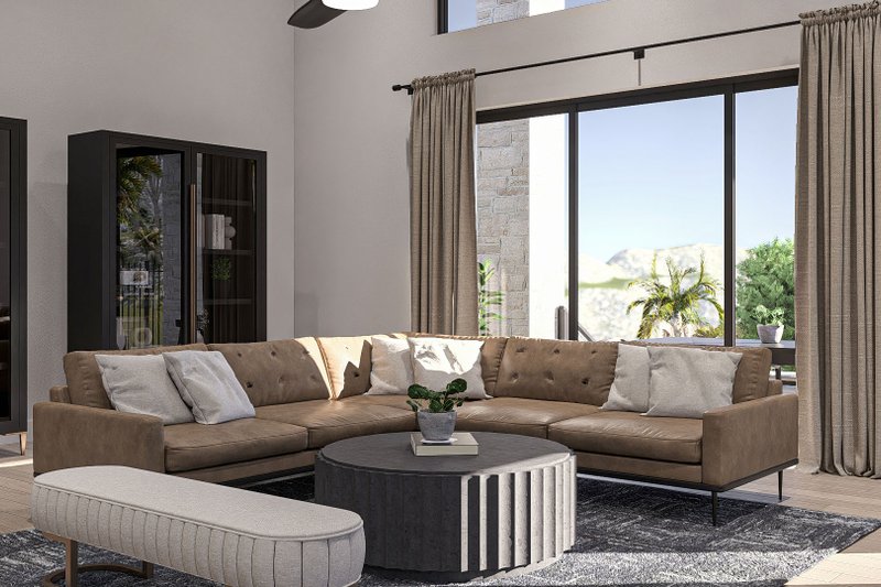 Architectural House Design - Interior - Family Room 2 for Modern House Plan #455-560 - 3 bed, 2 bath