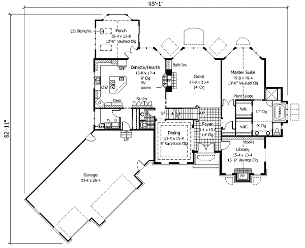 European Floor Plan - Main Floor Plan #51-171